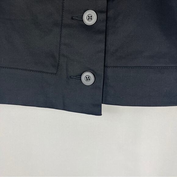 CLUB MONACO Women’s Side Button-Up Mini Skirt - Asymmetric Hem Black Size 6 Chic - Picture 4 of 7